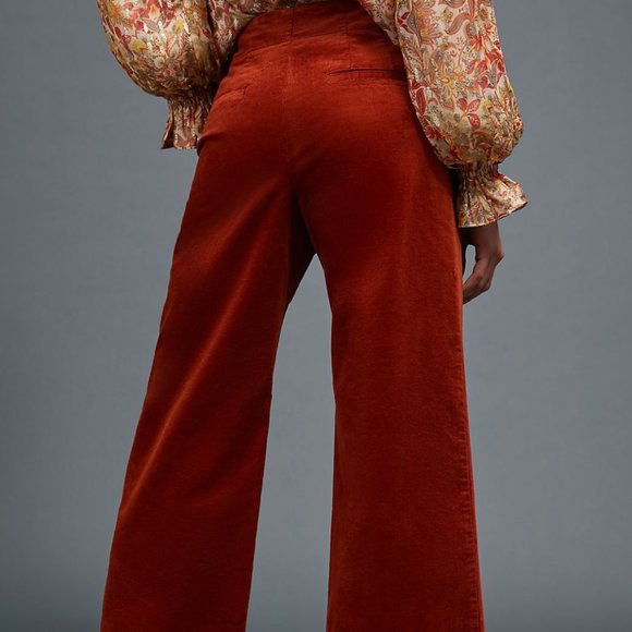 ⭐️ Harrison Wide-Leg Boho Modern Hipster Hippie Art Deco Peasant Corduroy Pants - Picture 7 of 9